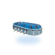 Piscine hors sol acier bleu GRE