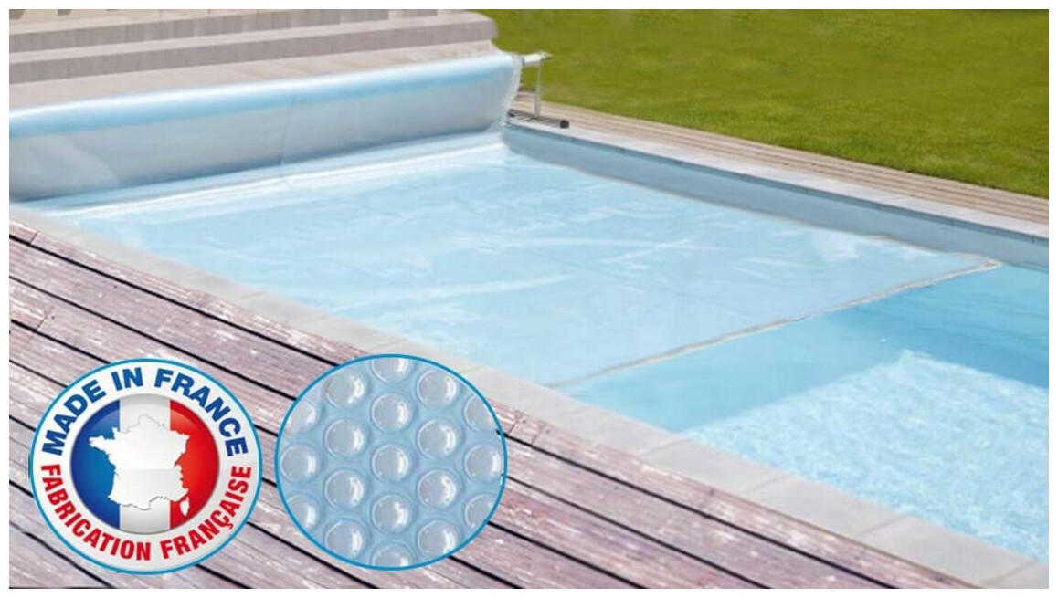Bâche à bulles standard rectangulaire non bordée toute piscine