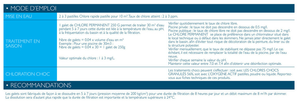 Chlore granulé pour piscine Azur, 18 kg