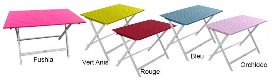 Table en bois extérieur intérieur rectangle pliante coloris Burano en situation