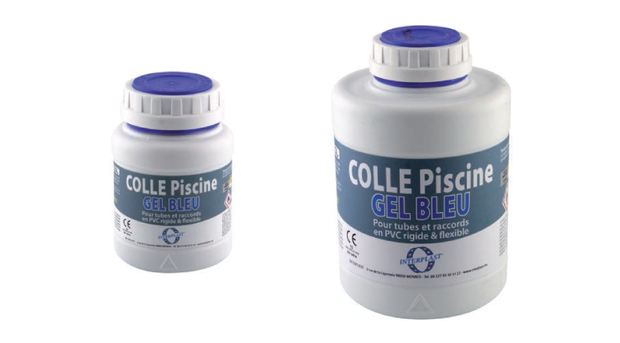 colle pvc pour tubes et raccords hydrauliques en gel bleu