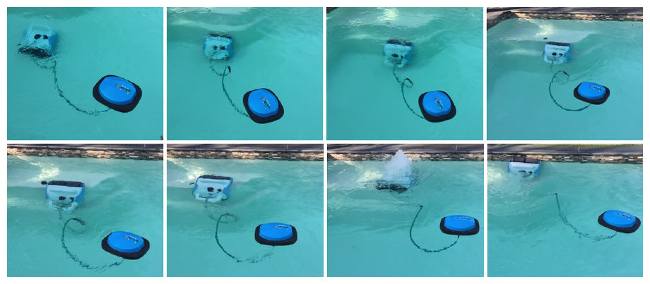 Robot de piscine Poolbird avec batterie flottante - marches