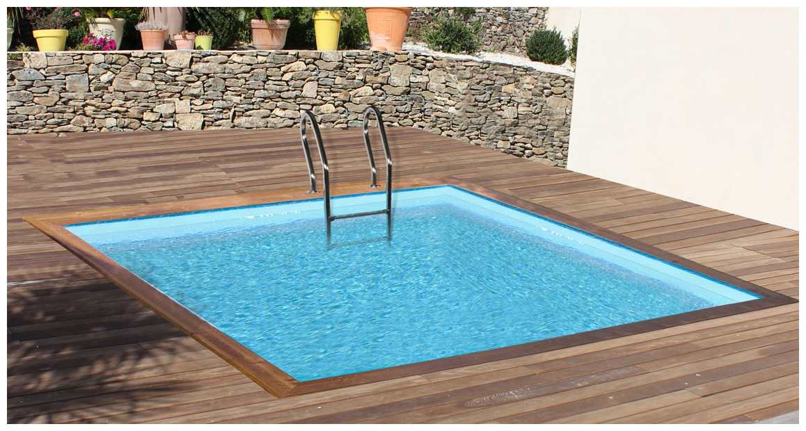 piscine bois carrée woodfirst original détails