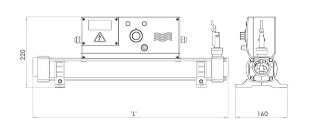rechauffeur piscine vulcan electro - dimensions