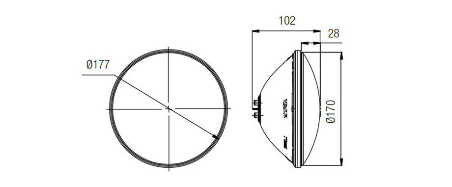 dimensions de l'ampoule Lumiplus rgb 1.11