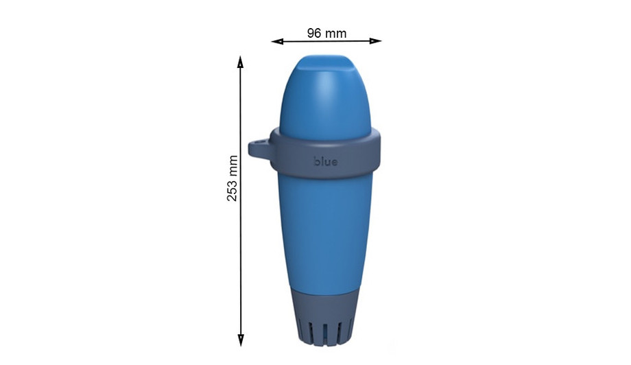 analyseur connecté  eau de piscine Blue by Riiot dimensions