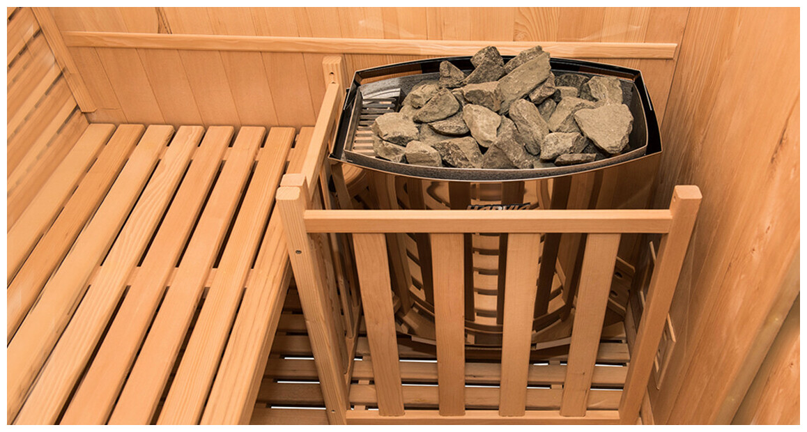 poêle harvia pour sauna zen vapeur traditionnel