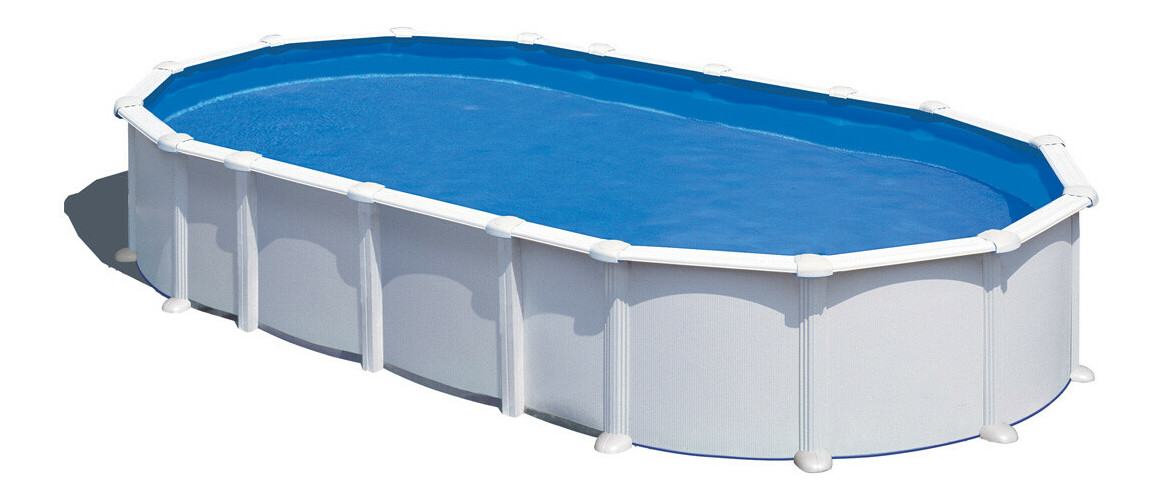Kit piscine acier blanc Haiti - Ovale 7.20 x 3.75 x H.1.30 m