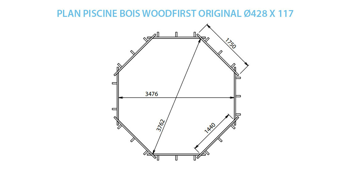 plan piscine bois woodfirst originale Ø428 x 117 
