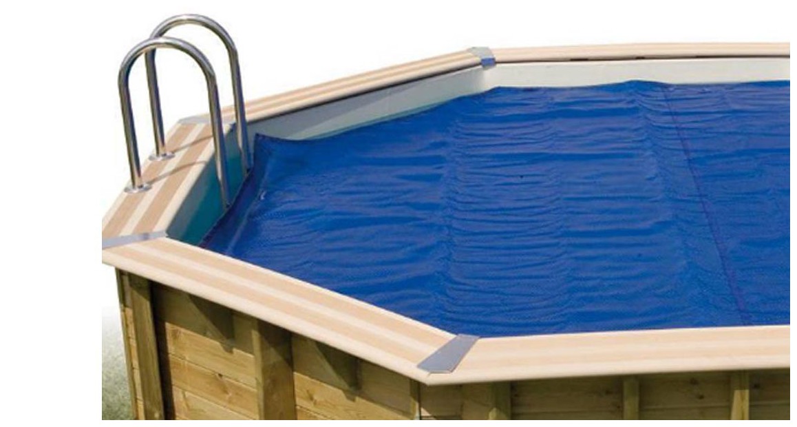 bâche à bulles 400 microns pour piscine bois Woodfirst Vanille Premium