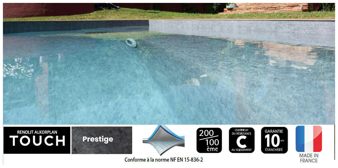PVC armé 200/100 ème Renolit Touch 3D Prestige : 1.65 m x 21 m