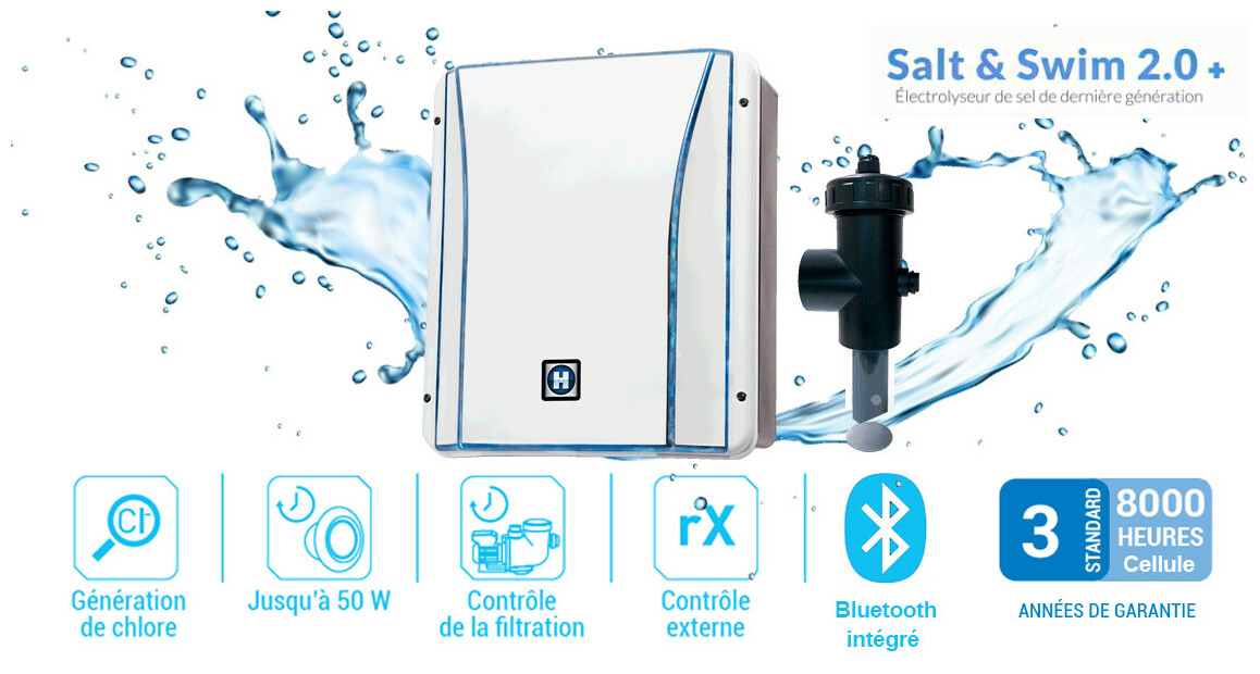Electrolyseur Salt & Swim® 2.0 + connecté by Hayward