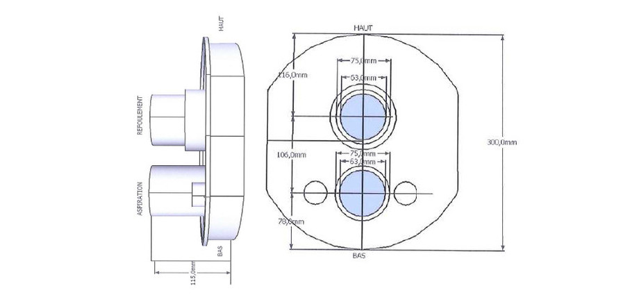 Kit complet de nage à contre-courant New Jetvag - dimensions