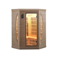 Sauna infrarouge sunrouge elite d'angle 2/3 places