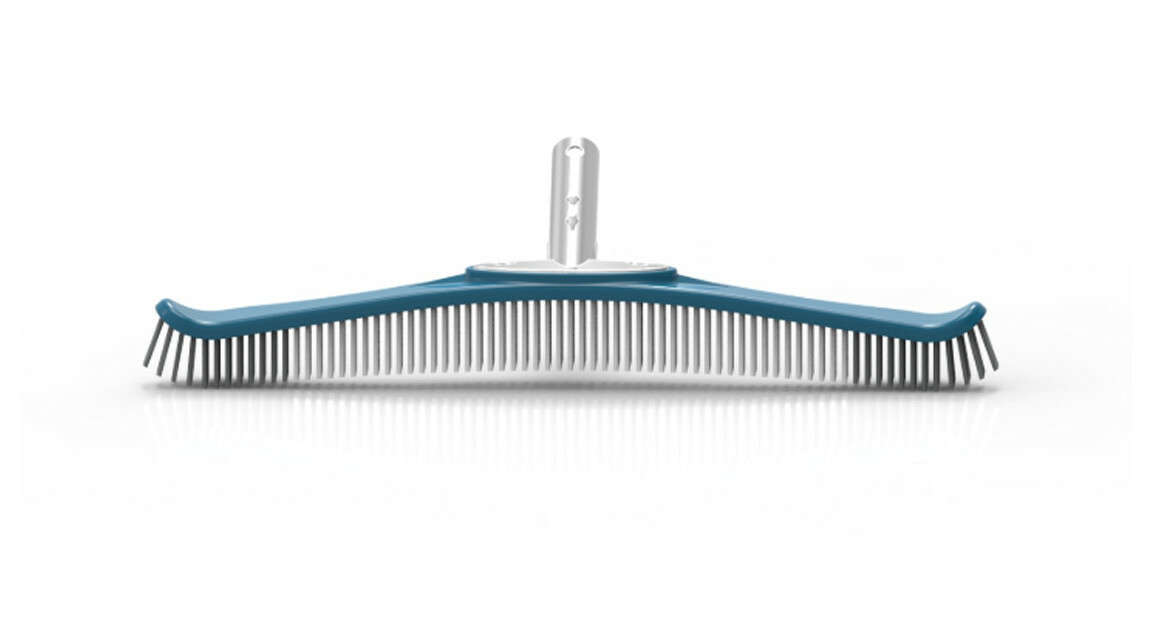 brosse de parois flexible manche alu renforce 50cm blue line piscine center 1568903052