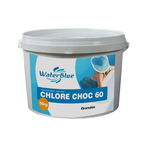 chlore choc waterblue 60 granules 10kg piscine center 1401201429