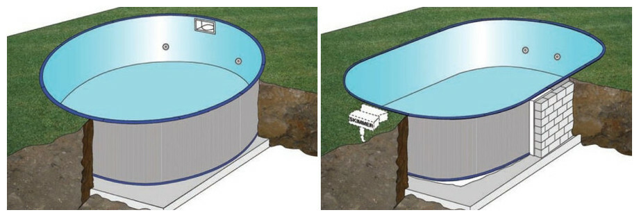 kit piscine enterree acier star pool sumatra ronde 350x120 cm piscine center 1462549518