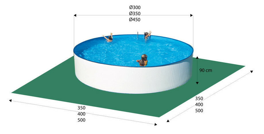 kit piscine hors sol acier galvanise ronde tenerife 350 x h90 cm piscine center 1479980498