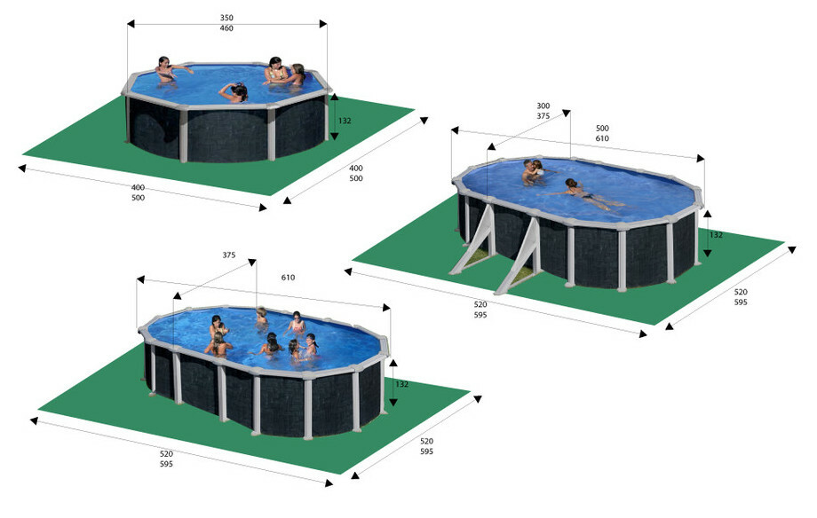 kit piscine hors sol rattan acier aspect rotin ronde 350 x h132 cm piscine center 1463070527