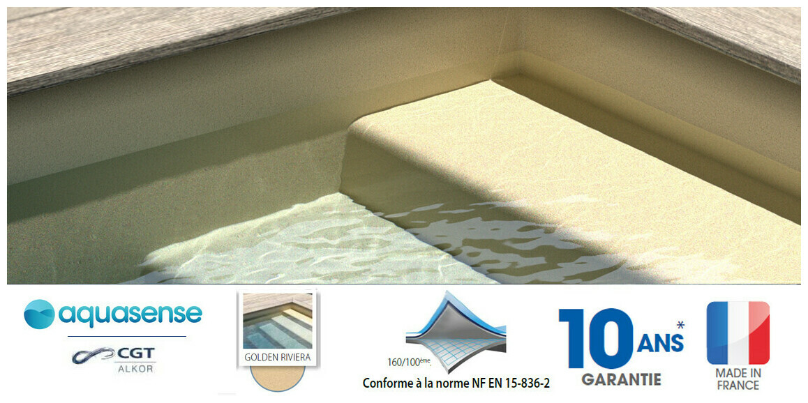 liner arme golden riviera aquasense 1 65 x 20 m soit 33 m  piscine center 1622617060