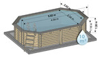 piscine bois woodfirst original octo allongee 502 x 303 x 120 cm liner bleu pale piscine center 1455208677
