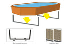 piscine bois woodfirst original octogonale allongee 671 x 471 x 146 liner bleu pale piscine center 1425485410