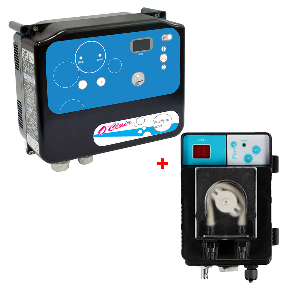 Électrolyseur plus régulateur pH O'Clair Série S