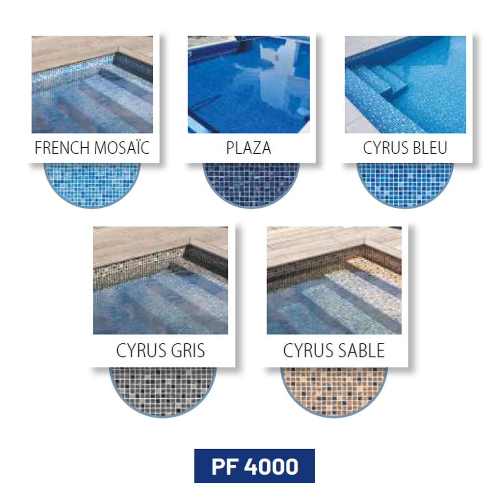 Liner armé imprimé mosaïque 150/100 ème pour piscines