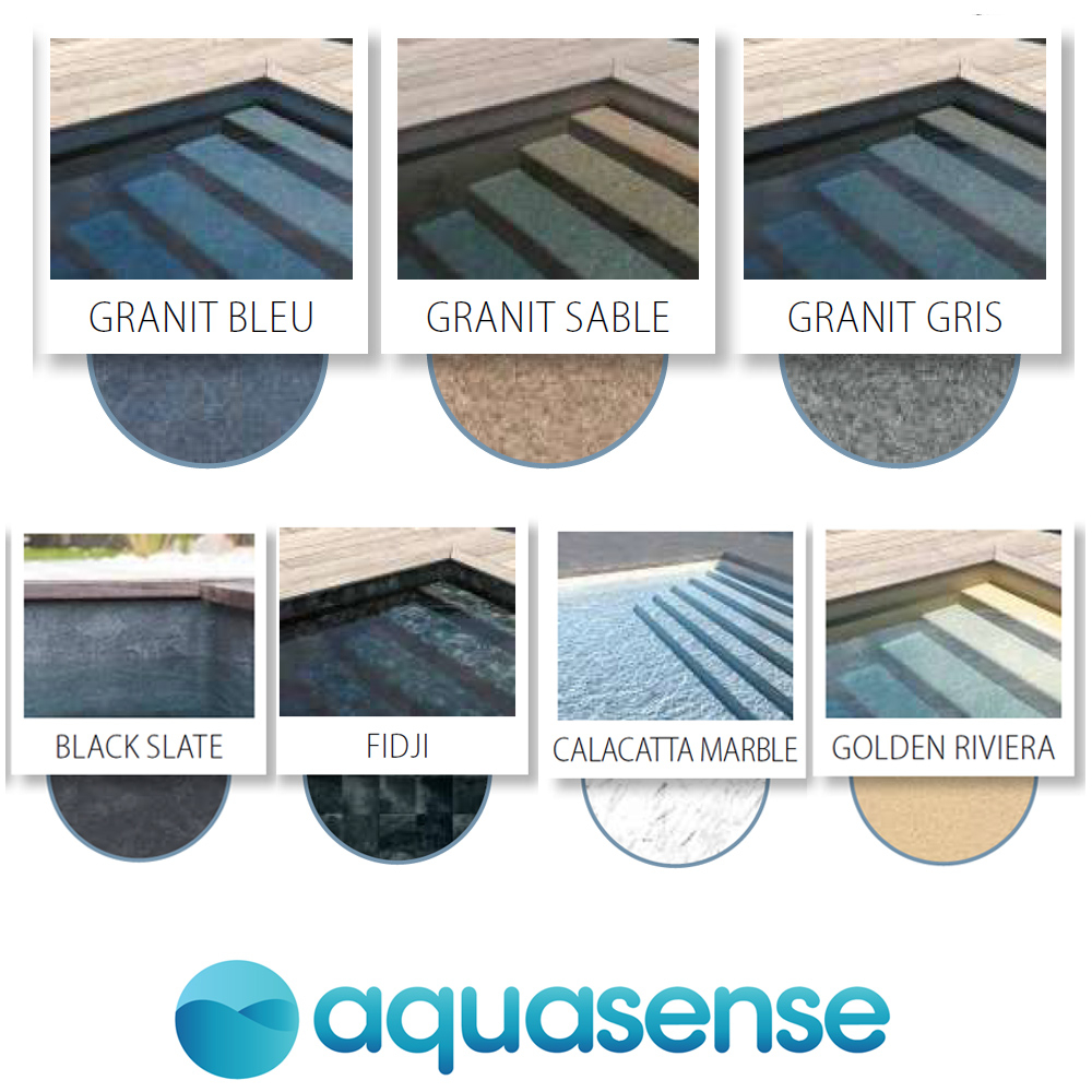 Liner armé imprimé texturé 160/100 ème pour piscines