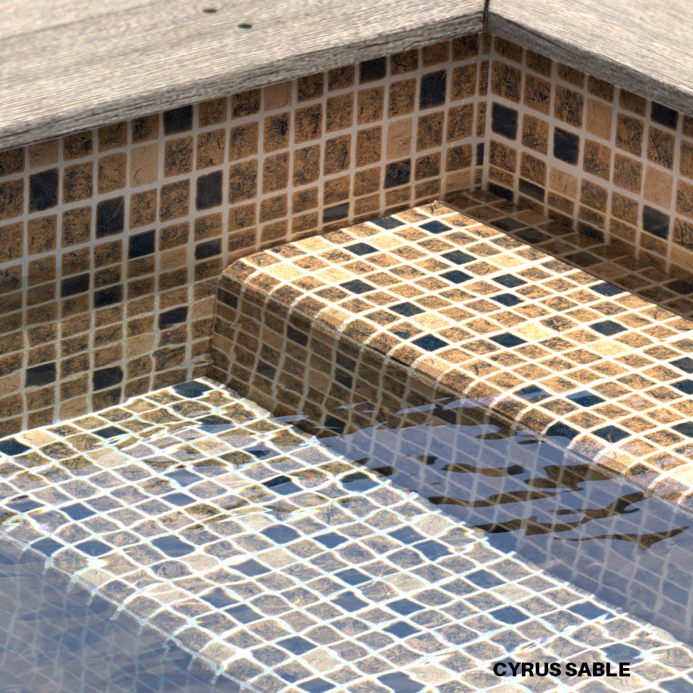 Liner imprimé mosaïque PF4000 Cyrus Sable