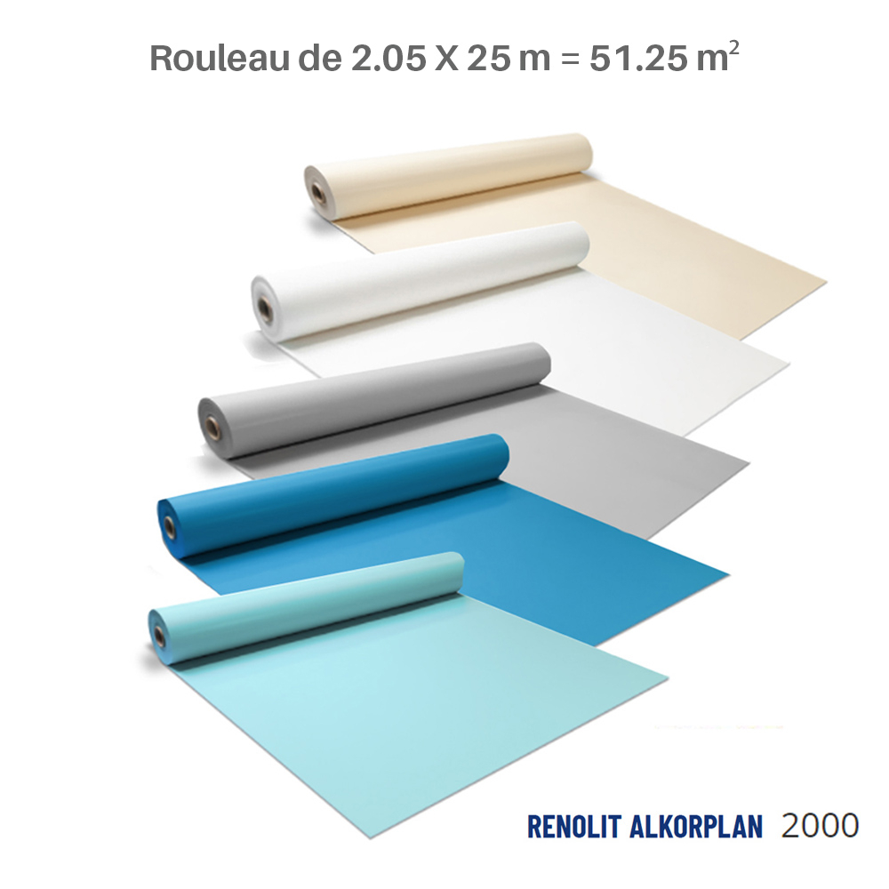 Liner Renolit Alkorplan 2000 - rouleau de 2.05 X 25 m = 51.25 m²
