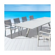 Salon repas de jardin en aluminium