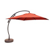 Parasol carré en toile Olefin socle inclus