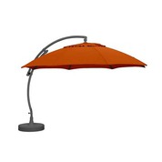 Parasol rond en toile Olefine socle inclus