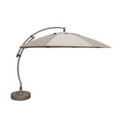 Parasol rond en toile polyester socle inclus
