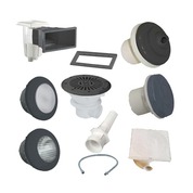 Pièces à sceller anthracites pour piscine béton