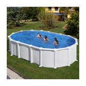 Piscine hors-sol allongée acier blanc Gré Haïti