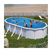 Piscine hors sol acier blanc Gré Atlantis