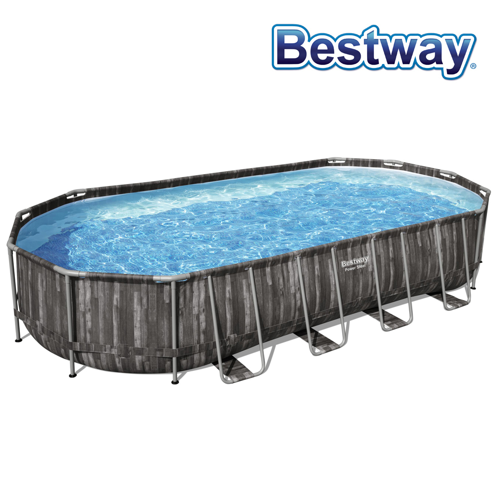 Piscine tubulaire Power Steel Décor Bois