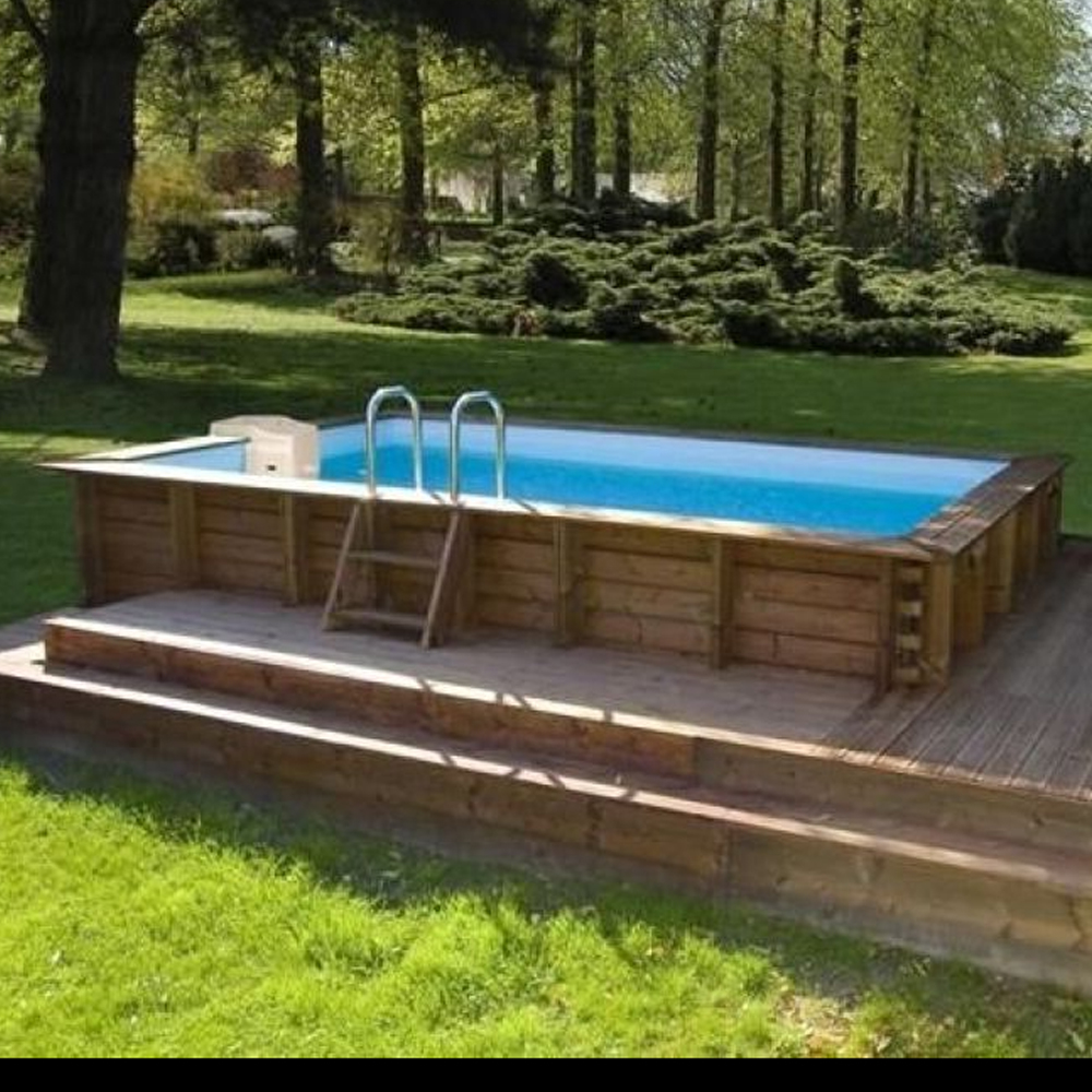 Piscine Woodfirst Original rectangulaire 620 x 420 x 133 cm