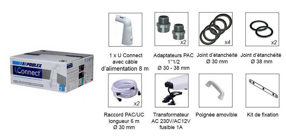 kit Pac Pool Universel de pompe à chaleur piscine en situation