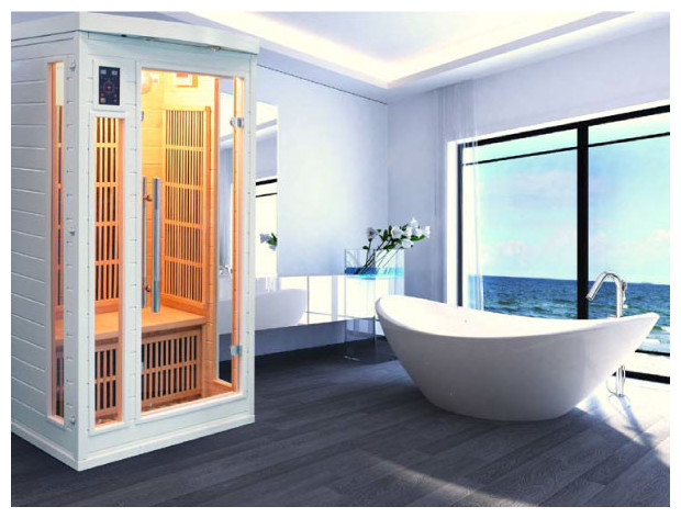 soleil blanc sauna infrarouge photo d'ambiance intérieur