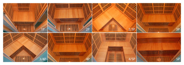 sauna infrarouge vue interieure