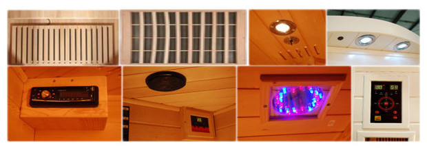 sauna infrarouge soleil blanc equipement