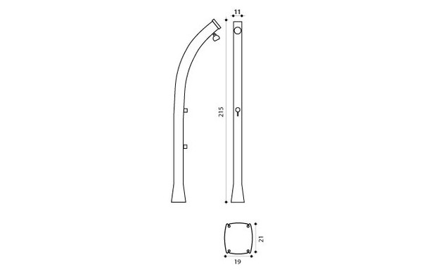 douche happy d'exterieur - dimensiosn