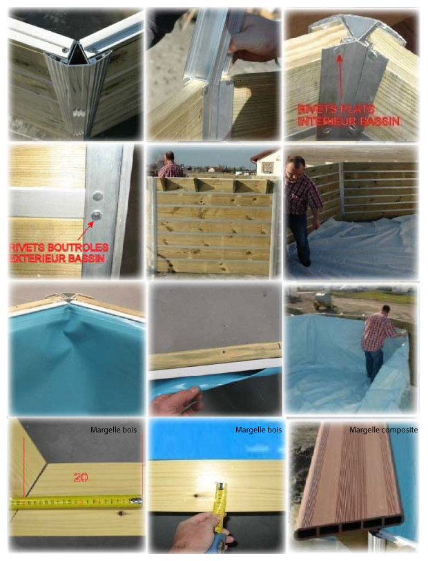 waterclip piscine bois etapes montage