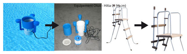piscine bois waterclip equipement H 94 cm