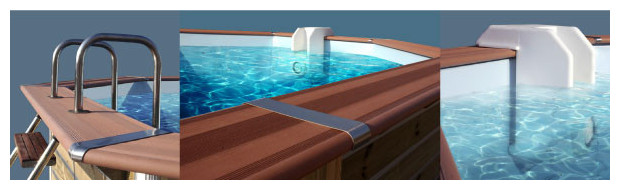 piscine en bois waterclip equipement margelle skimmer echelle