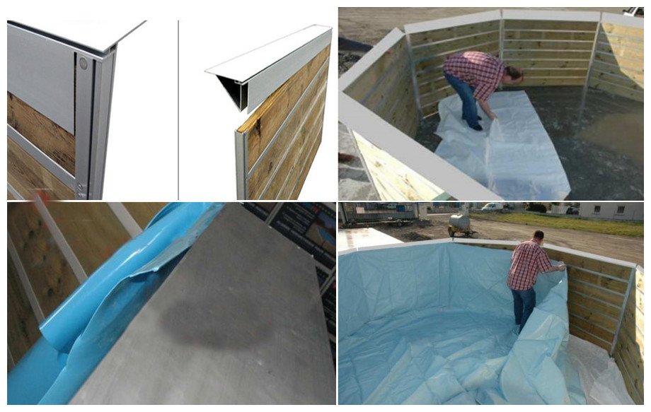 liner piscine bois waterclip avec système easy fix
