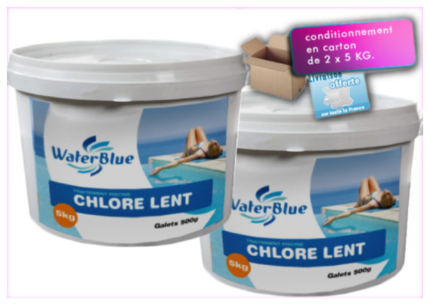 conditionnement chlore lent Waterblue